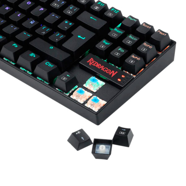 Teclado Gamer Redragon Kumara K552W Rgb-Black Spanish Blue Switch TKL - Imagen 4