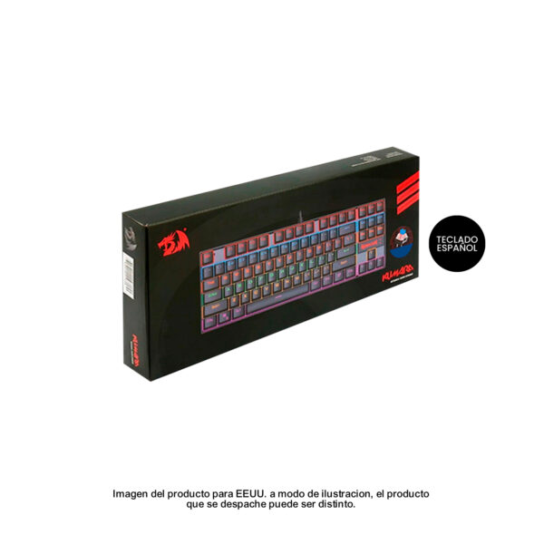 Teclado Gamer Redragon Kumara K552W Rgb-Black Spanish Blue Switch TKL - Imagen 5