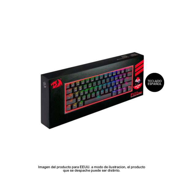 Teclado Gamer Redragon Fizz Pro Wireless Spanish K616 Rgb B Black - Imagen 5