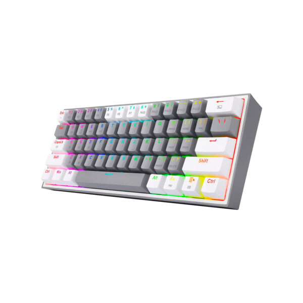 Teclado Gamer Redragon Fizz Pro Wireless Spanish K616 Rgb Gw Grey White - Imagen 2