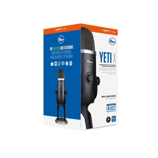 Microfono Blue Yeti X Usb Streaming Cardiod/Ommi/Bl/Stereo Black