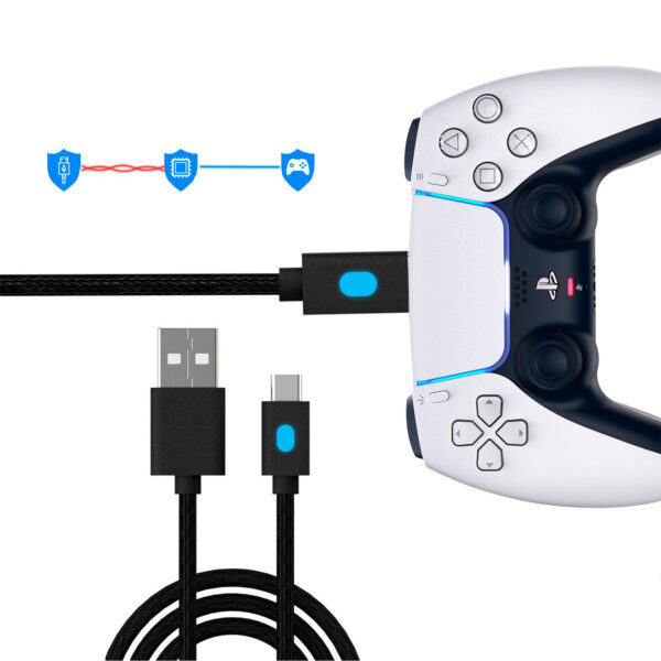 Cable De Carga dobe Para Mando Dualsense 5 Playstation 5 Negro - Imagen 2