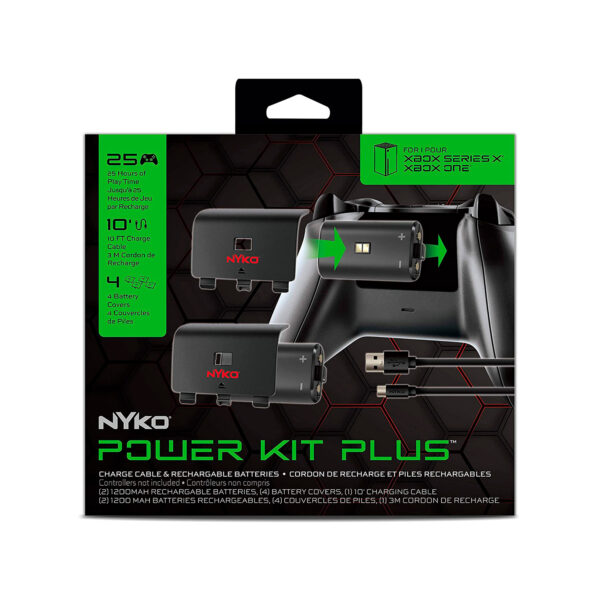 Power Kit Plus Nyko Paquete de 2 Baterías y Cable Carga Micro USB Xbox