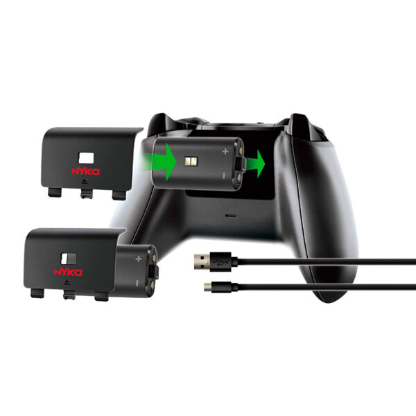 Power Kit Plus Nyko Paquete de 2 Baterías y Cable Carga Micro USB Xbox - Imagen 5