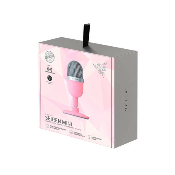 Microfono Razer Seiren Mini Usb Streaming Supercardioide Rosa Cuarzo