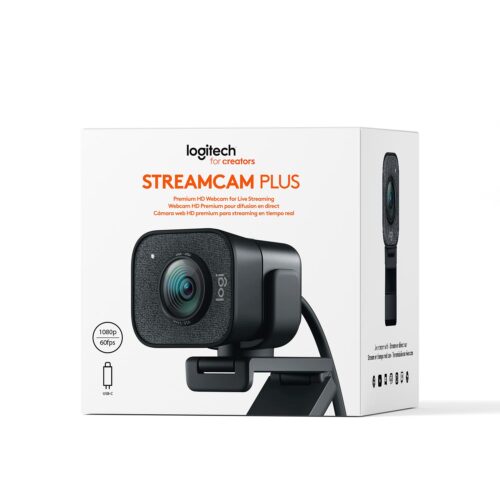 Camara Logitech Streamcam Plus Full Hd Con Soporte Tripod Black