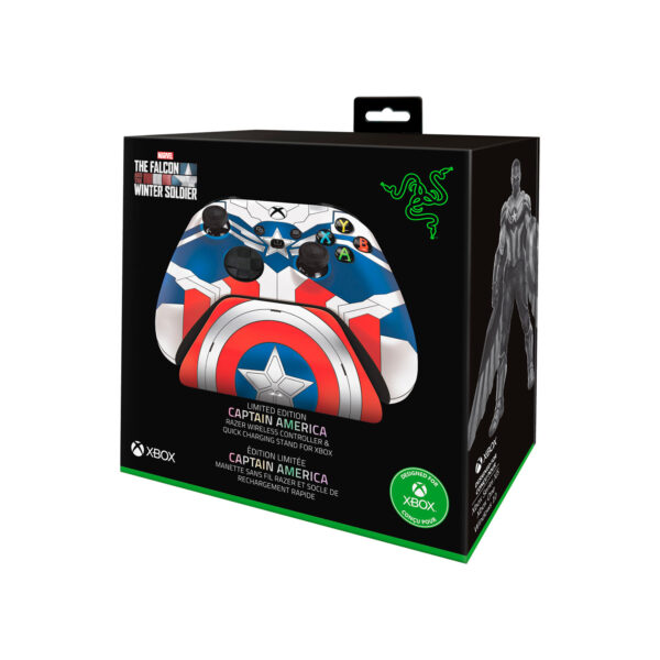Gamepad Razer Wireless Pc/Xb+Quick Charge Stand Captain America Edicion