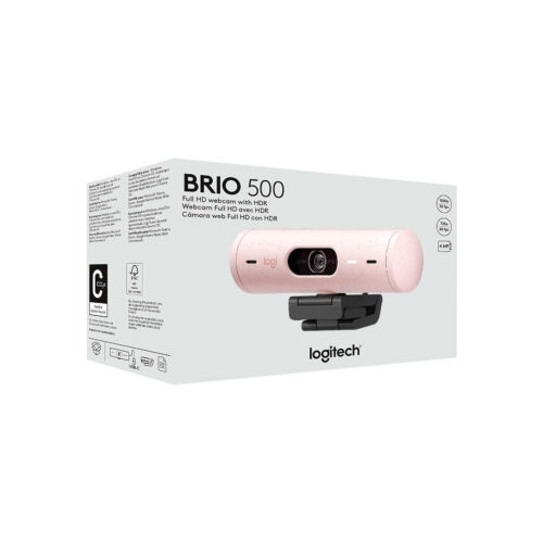 Camara Logitech Brio 500 Fhd 1080P Usb-C Rose