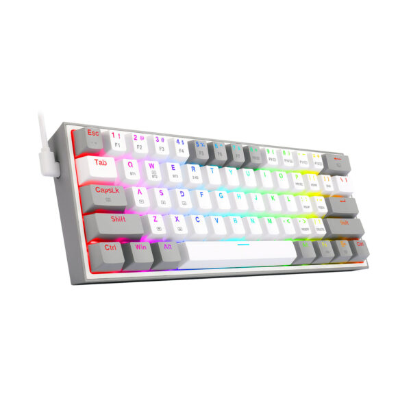 Teclado Gamer Redragon Fizz Pro Wireless Spanish K616-Rgb-Wg White-Gray - Imagen 2