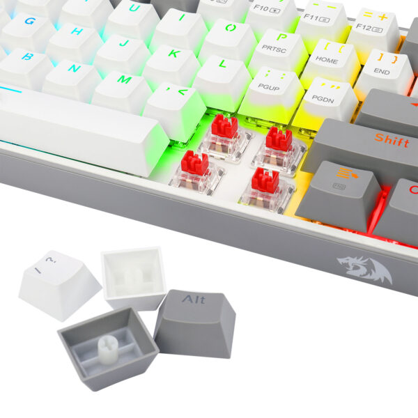 Teclado Gamer Redragon Fizz Pro Wireless Spanish K616-Rgb-Wg White-Gray - Imagen 4