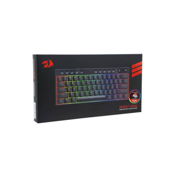 Teclado Gamer Redragon Horus Mini 60% Cableado English K632-Rgb Black Red Switch - Imagen 6