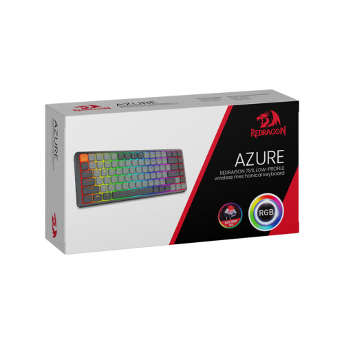 Teclado Gamer Redragon Azure K652Gg Rgb Pro English Red Switch