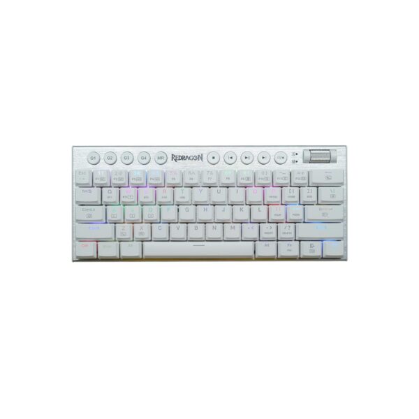 Teclado Gamer Redragon Horus Mini 60% Cableado English K632-Pro-Rgb White Red Switch - Imagen 2