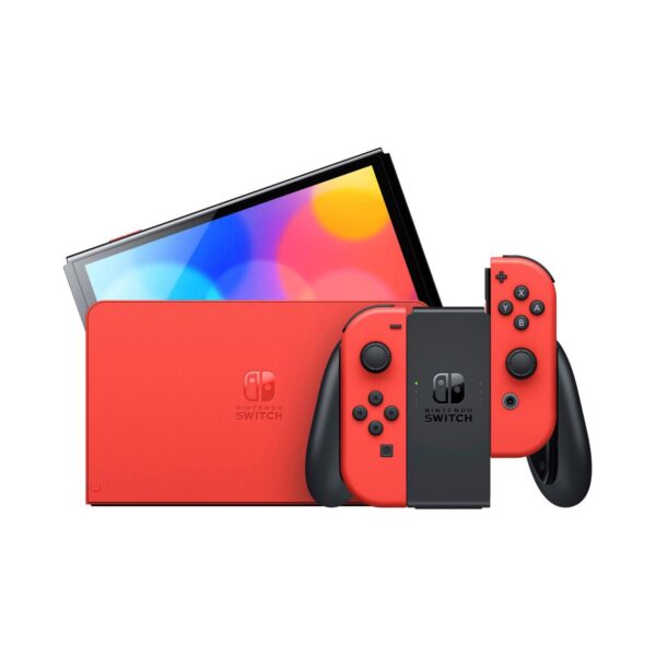 Consola Nintendo Switch Oled Mario Red + Estuche 1680 Blanco - Imagen 2