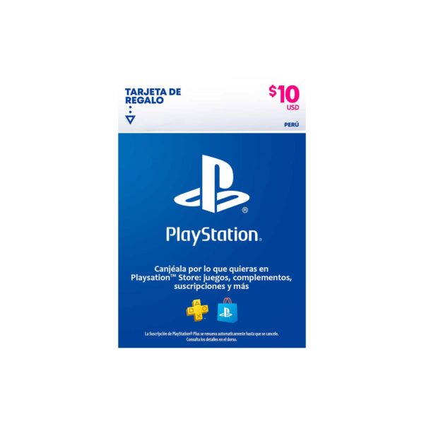 Tarjeta Gift Card PSN 10$ Peru Fisico