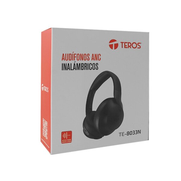 Audifono Inalambrico ANC Teros Te-8033N Black - Imagen 3