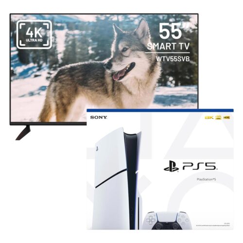 Televisor Wolff Smart TV 55» Ultra HD 4K + Consola Playstation 5 Slim 1TB