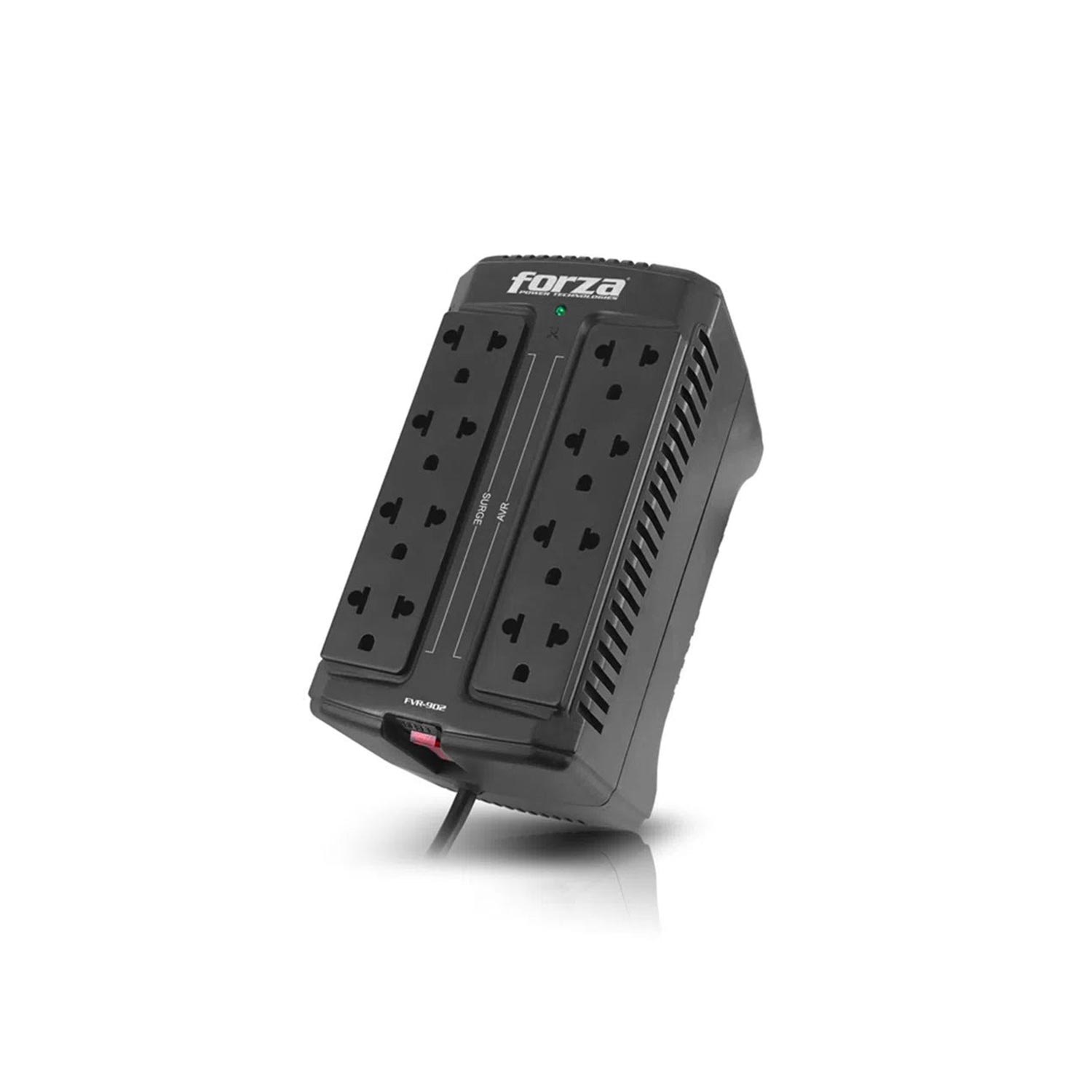 Estabilizador Forza Fvr-902 Volt Reg 900Va /450W 220V 8 Universal-Negro - Imagen 2