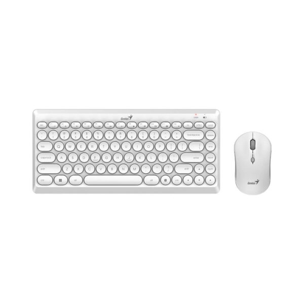 Teclado Genius+Mouse Luxemate Q8000 TKL Wireless Usb Multimedia Sp White