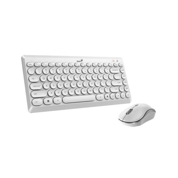 Teclado Genius+Mouse Luxemate Q8000 TKL Wireless Usb Multimedia Sp White - Imagen 3