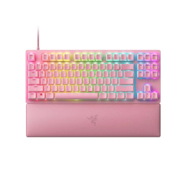 Teclado Razer Huntsman V2 Tkl Opto Mechanical USB-C Switch Red Hyperpolling Chroma Quartz