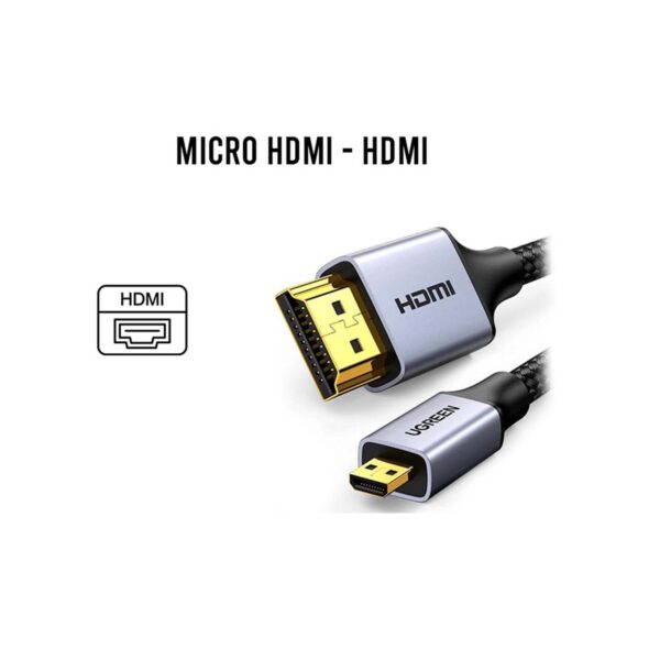 Cable Adaptador Ugreen Micro Hdmi Hdmi Hd109 2 Metros 10600 Black - Imagen 2