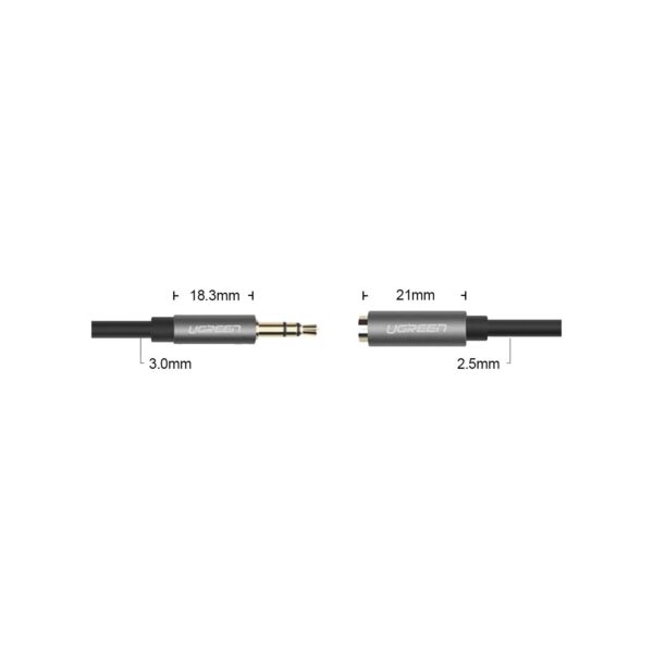 Adaptador Ugreen Divisor De Audio Jack 3.5Mm 0.2M 20Cm Black - Imagen 2