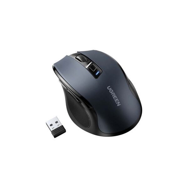Mouse Inalámbrico Ugreen Mu006 Ergonómico 2.4G 4000Dpi Silence Design Black - Imagen 2