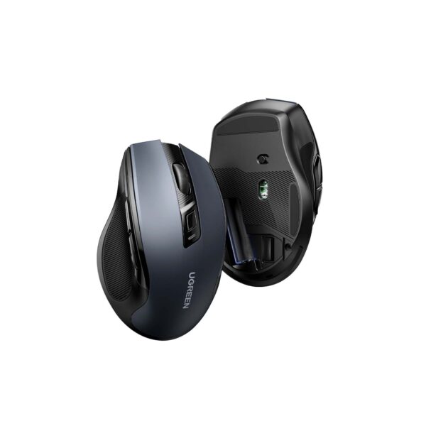 Mouse Inalámbrico Ugreen Mu006 Ergonómico 2.4G 4000Dpi Silence Design Black - Imagen 3