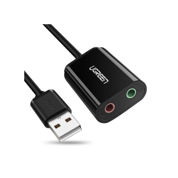 Adaptador Ugeen Usb 2.0 Stereo Sound Adapter 30724 Black - Imagen 2