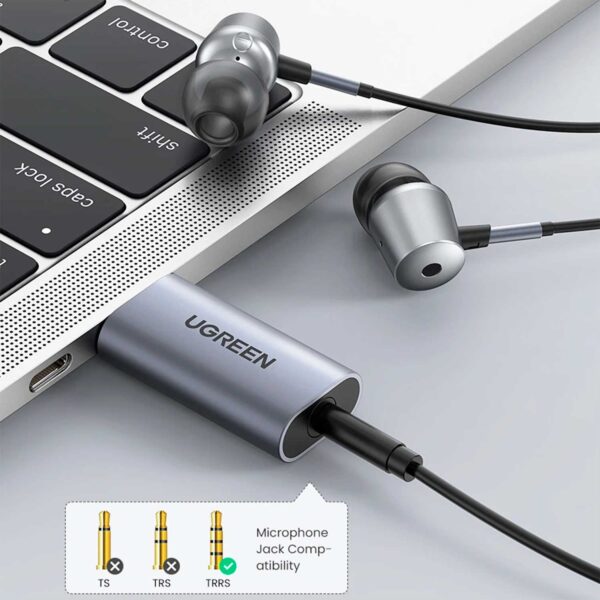 Adaptador Ugreen Usb External Stereo Sound Adapter 80864 Grey - Imagen 5