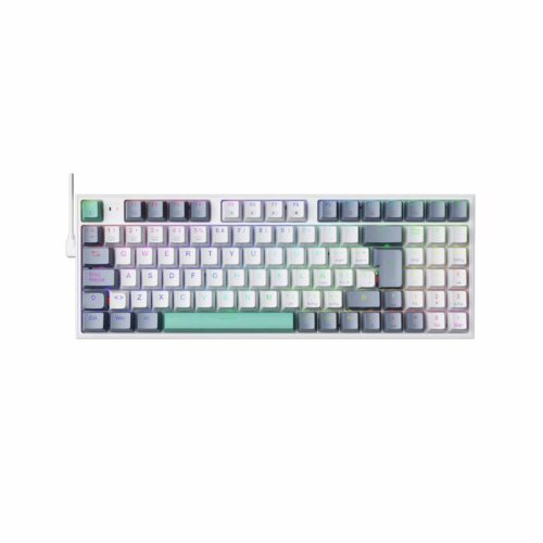 Teclado Gamer Machenike Mecánico K500 Sp Red Switch K500-B94 Rgb White