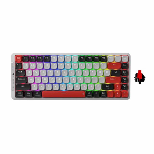 Teclado Gamer Machenike Air50-B80 Switch Red Outemu Rgb Flame Red - Imagen 2