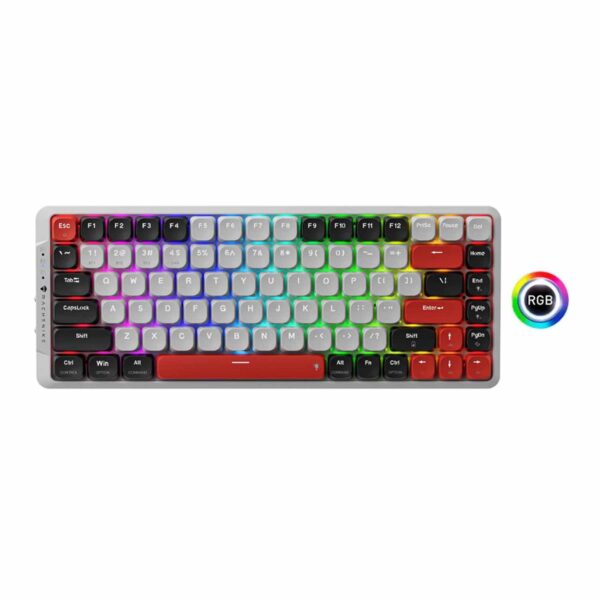 Teclado Gamer Machenike Air50-B80 Switch Red Outemu Rgb Flame Red - Imagen 3
