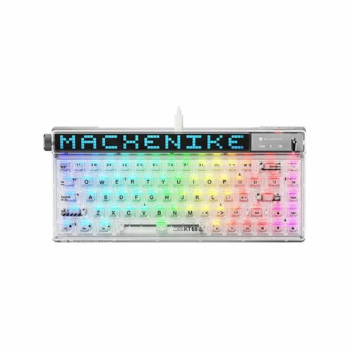 Teclado Gamer Machenike KT68 Pro White Switch Gateron Ice Silent V2