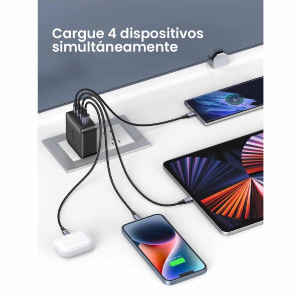 Cargador Ugreen USB-C 65W 4 Port Pd Gan Fast Charger Model 70773 - Imagen 2