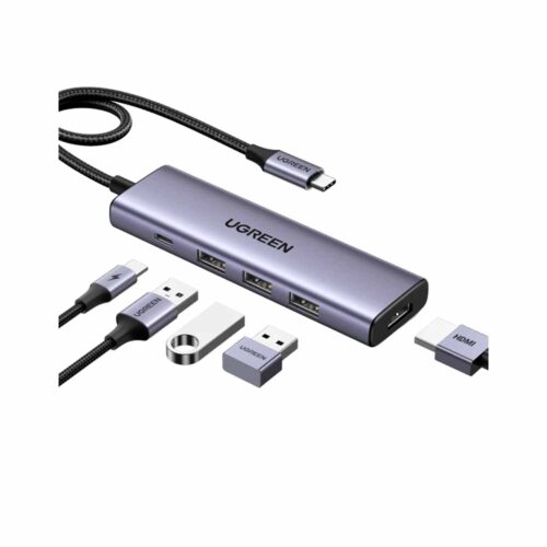 Adaptador Ugreen CM511 15596 5 En 1 Usb-C Usb 3.0 Hdmi 4K