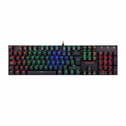 Teclado Gamer Redragon Mitra Rdk551Rgb-1 Spanish-Sps Red Switch Black