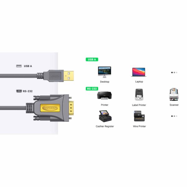 Adaptador Ugreen USB a Serial 20223 Black - Imagen 4