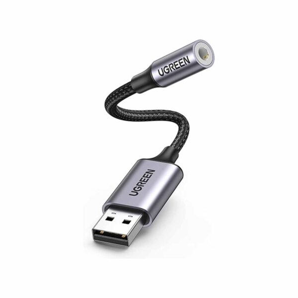 Adaptador Ugreen USB 2.0 a Audio 3.5mm 30757 Dark Gray - Imagen 2