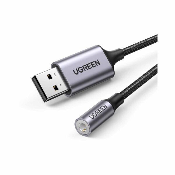 Adaptador Ugreen USB 2.0 a Audio 3.5mm 30757 Dark Gray - Imagen 3