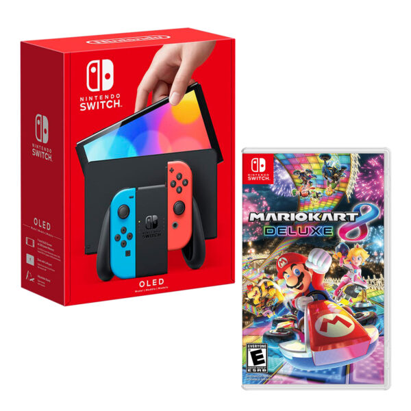 Consola Nintendo Switch Modelo Oled Neon + Mario Kart 8
