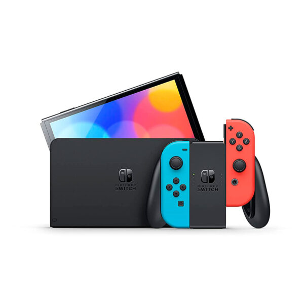 Consola Nintendo Switch Modelo Oled Neon + Mario Maker 2 - Imagen 2