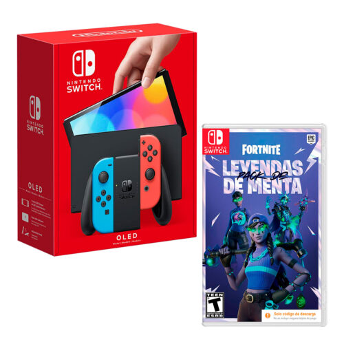 Consola Nintendo Switch Modelo Oled Neon + Fortnite Minty Legends