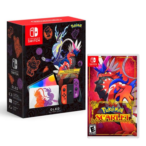 Consola Nintendo Switch Oled Edicion Scarlet & Violet + Pokemon Scarlet