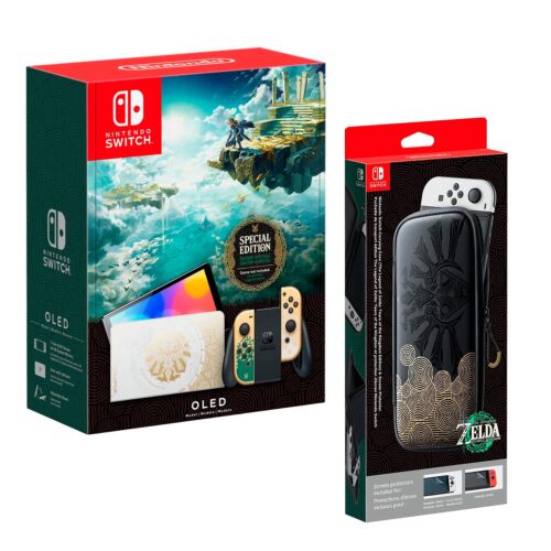 Consola Nintendo Switch Oled Edicion Zelda Tears Of The Kingdom + Estuche