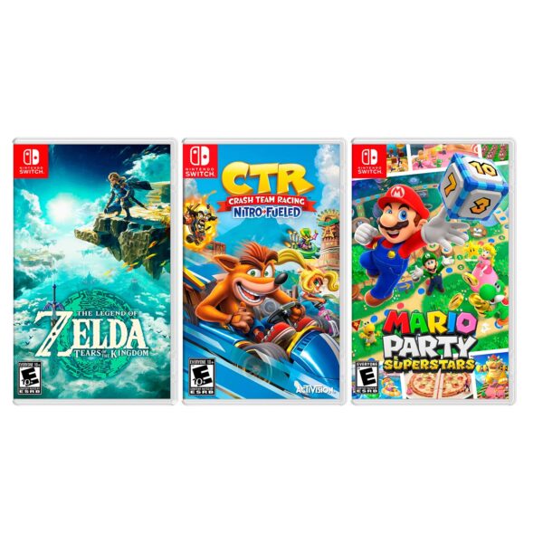 Consola Nintendo Switch Modelo Oled Blanco + Zelda Tears Of The Kingdom + Crash Team Racing + Mario Party Superstar - Imagen 5