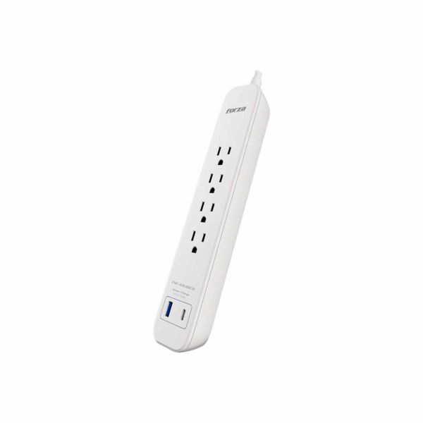 Supresor de pico Forza FSP-451USBCW 1625w 1000J 4 tomas 1USB 1USB-C Level 2 White - Imagen 2