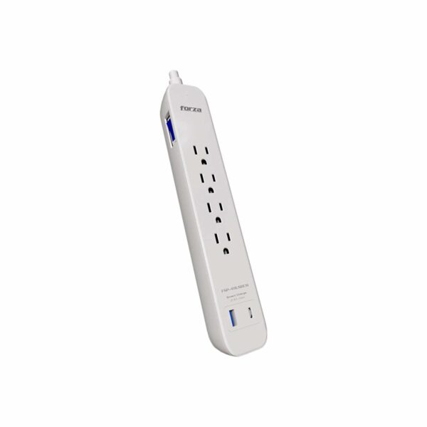Supresor de pico Forza FSP-451USBCW 1625w 1000J 4 tomas 1USB 1USB-C Level 2 White - Imagen 3