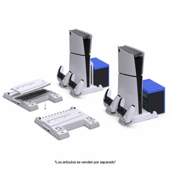 Base de carga Dobe PS5 Slim con ventilador de refrigeración PlayStation 5 Slim TP5-3537B Blanco - Imagen 2